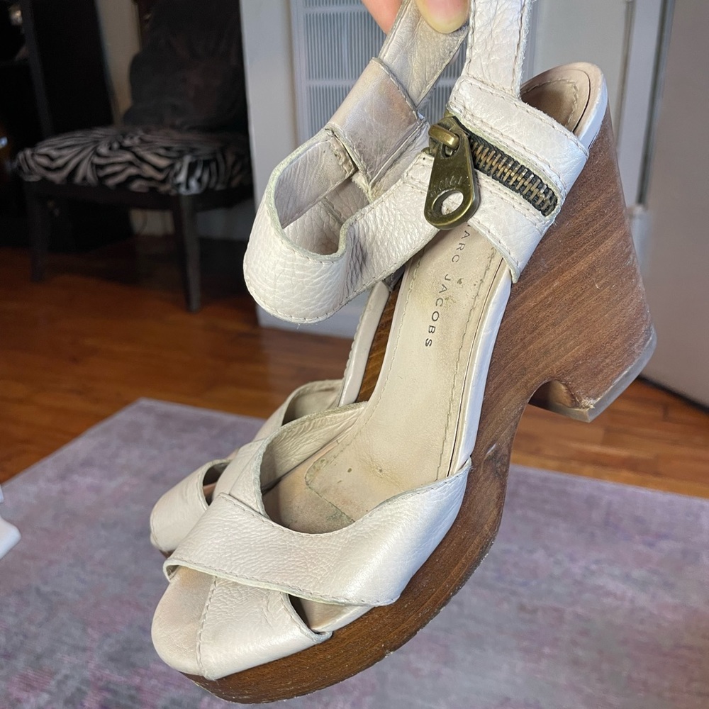 Marc by Marc Jacob’s, off white Leather Platform wedges